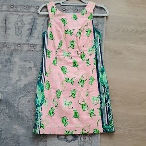 NWOT Lilly Pulitzer Mila Stretch Shift in Monkey Business Coral Reef Tint Sz0